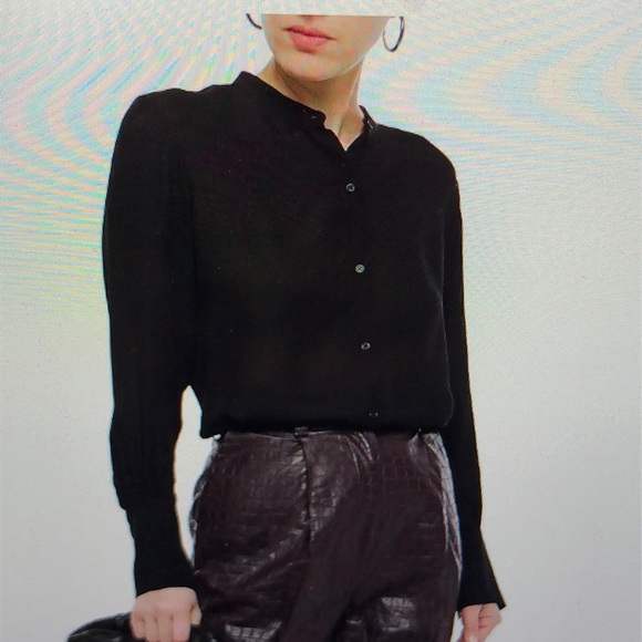 NILI LOTAN SILK SHIRT - Picture 3 of 6